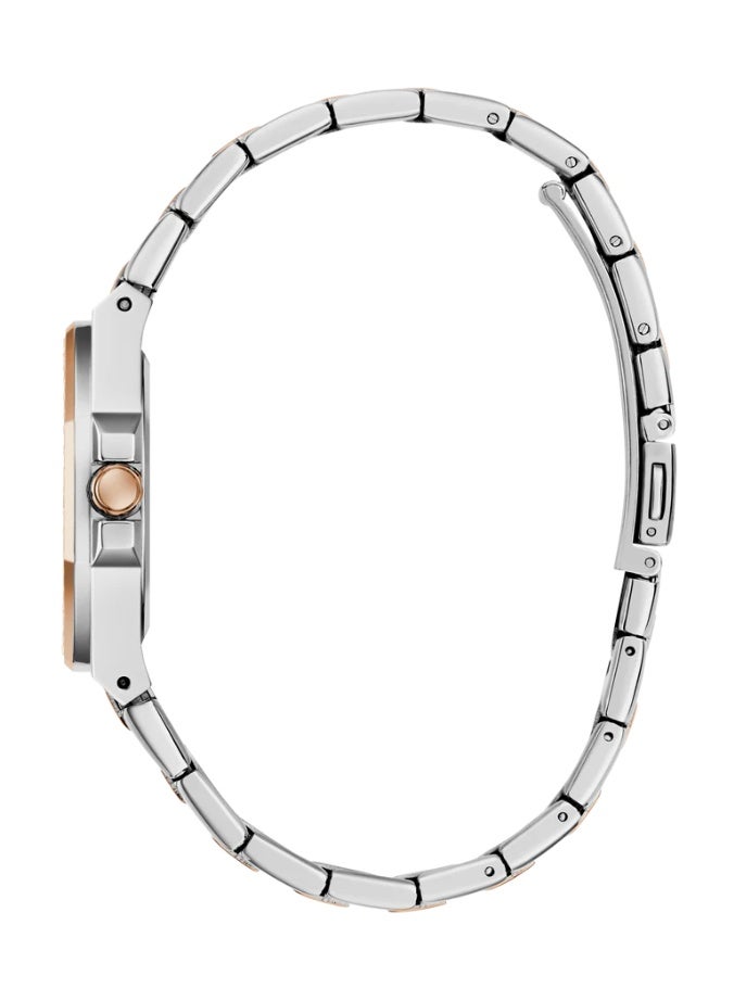 Guess Women's  2-Tone Case White Dial Quartz Watch GW0877L4 - Image 2